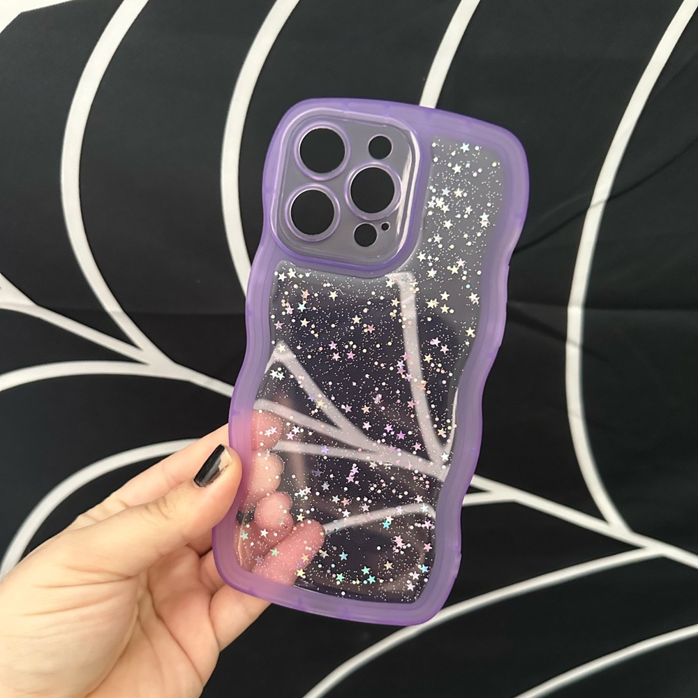 Iphone 14 Pro Max Purple Glitter case